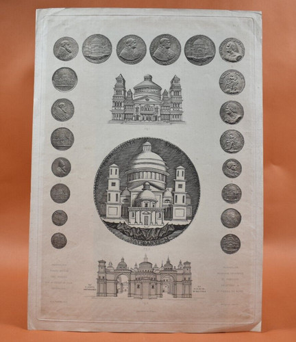 Gravure xixème médailles - -,