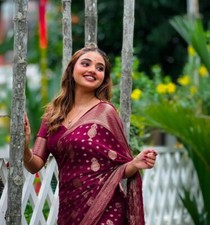 Saree Ethnique Traditionnel Bollywood Indien De Designer Pour Mariage