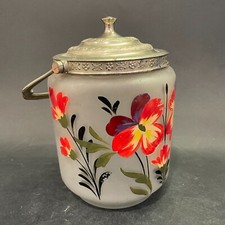Pot à biscuits en verre peint