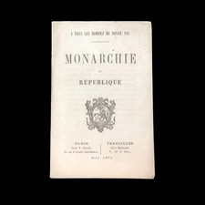 MONARCHIE & RÉPUBLIQUE . MAI 1871 . BROCHURE  [COMMUNE DE PARIS]