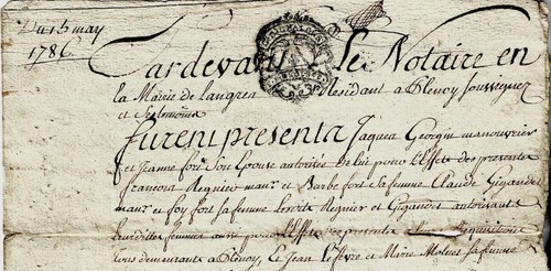 1786 partage maison plesnoy - partage, à