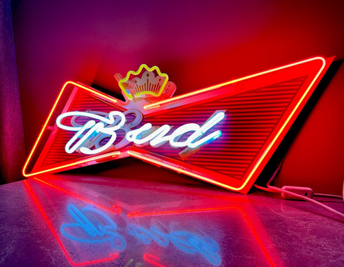 Vintage budweiser beer sign - vintage,