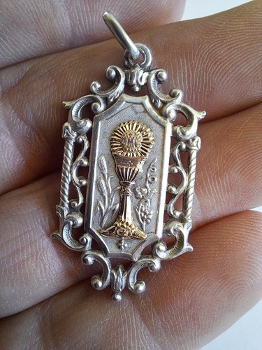 Ancien pendentif argent - pendentif, en