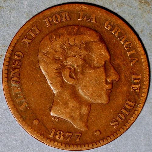 1877 spain centimos alfonso - 1877, 10