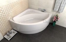 Baignoire d'angle Standard 140x140 cm panneau siphon et silicone GRATUIT