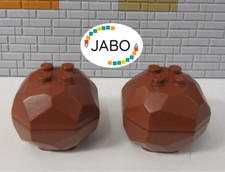 (N4/26) Lego 2x Rochers 30293 / 30294 rouge-brun équitation Hobbit