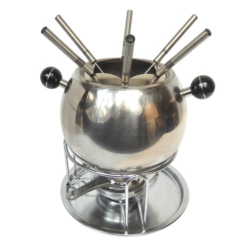 Set service fondue acier - service,