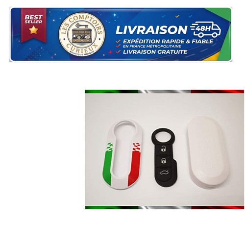 Coque clé fiat - 500, evo
