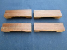 4 poignées coquille bois ancienne tiroirs meuble métier 