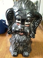 VINTAGE Ceramic DOG PIGGY BANK