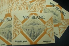 LOT 50 etiquettes /VIN BLANC/