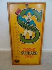 CHOCOLAT SUCHARD CACAO ancienne publicité tole lithographiée art populaire