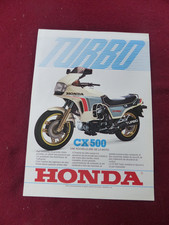Prospectus catalogue  Moto : HONDA CX 500 TURBO / 1981