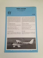 Catalogue brochure aviation avion Aircraft Cessna F-172 REIMS AVIATION 1981 C21