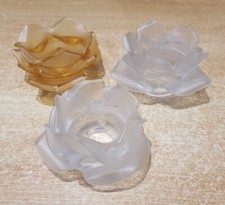 1 TULIPE en forme de rose au choix parmi 3 couleur miel Ou Blanche pâte de verre