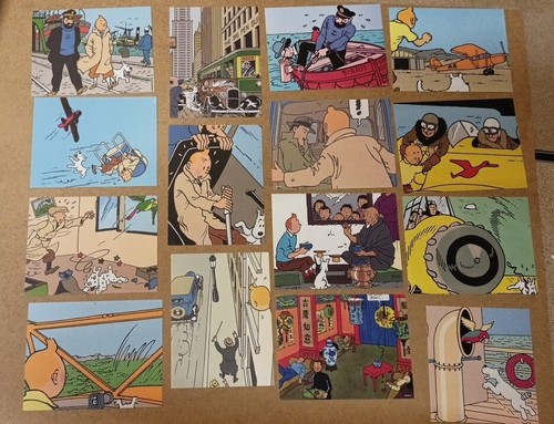 Tintin lot carte postale s - tintin,