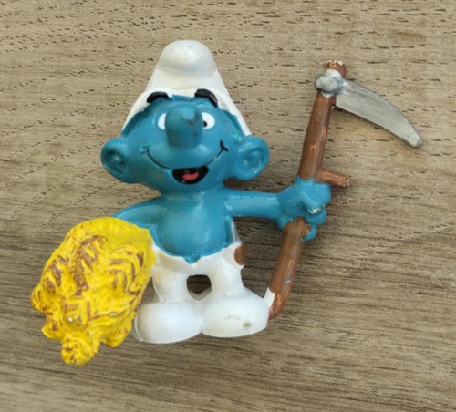 Figurine schtroumpf paysan - figurine,
