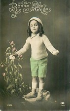 CP BONNE ANNEE PETITE FILLE