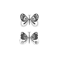 TAMPONS TRANSPARENTS PAPILLONS