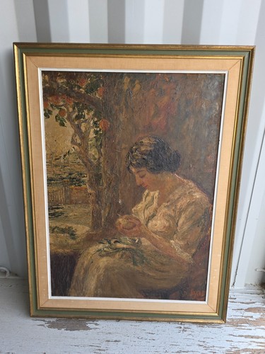 Huile sur panneau dieudonné - sur,