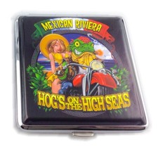 Étui à cigarettes métal 20 cigarettes modèle Mexican Riviera  rétro vintage