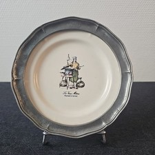 Assiette Étain Et Faïence