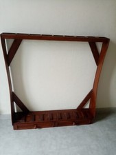 ETAGERE EN BOIS POUR 9 FUSILS  MEUBLE  MURAL VERTICAL ET 2 TIROIRS 98.5 X 93 CM