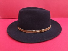 Chapeau Stetson Vitafelt Noir taille L  état neuf  100%  laine / wool