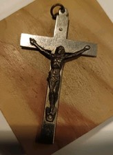 Médaille Religieuse Ancienne Crucifix Jésus Christ 