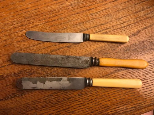 Lot vintage table knives - table,
