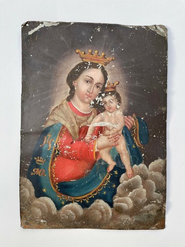 Antique mexican retablo - antique,
