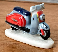 Très belle Fève Scooter Moto Gris Bleu Rouge ⭐ Galette des Rois French charm