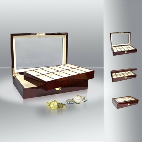 Coffret vitrine bois massif - en,