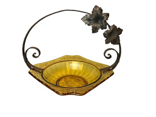 Art déco coupe verre - coupe, ambre