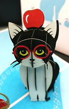carte chat, chaton, minou, matou, mistigri, carte d'anniversaire - carte cadeaux