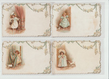 4 CPA .  E E MANLY Fillettes, chien, chat    CPA 5012