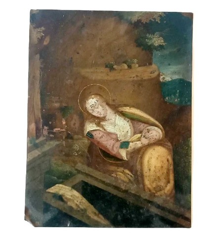 Peinture ancienne sur - , cuivre
