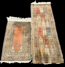 2 TAPIS KAYSERI. LAINE NOUÉE À LA MAIN. HAUTE QUALITÉ. TURKIE. DÉBUT DU XXE