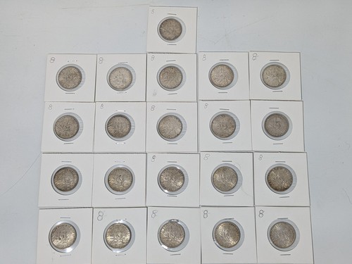 Lot pièces argent franc - 21,