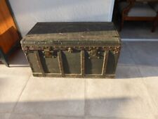 BELLE ET RARE MALLE AUTO DE VOYAGE  bois et cuir des années 1900 ." BOSCHETTI "