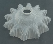 ancienne lampe suspension verre moulé lustre abat-jour vintage N°29