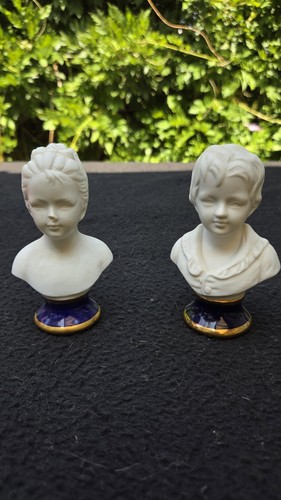 Paire bustes anciens - de, enfant
