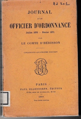 Comte herisson journal - d'herisson,
