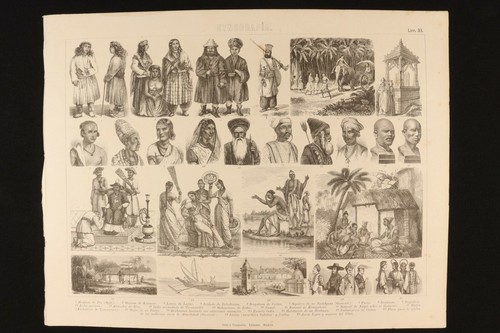 Gravure ethnographie feuille