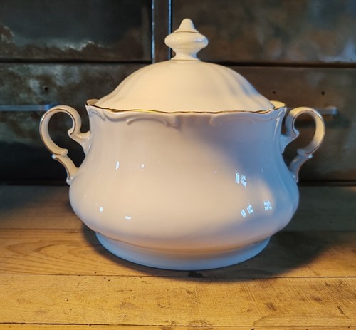 Soupière porcelaine blanche - soupière,