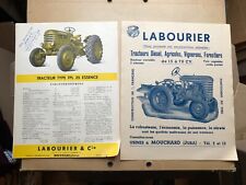 2 pub Tracteur LABOURIER 15-70 C Brochure Tractor Traktor Trattore Prospekt