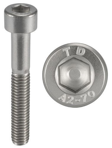 Vis inox m6x40 - mm, tête