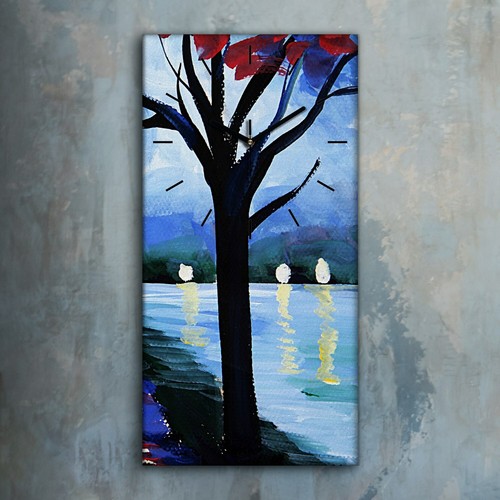 Horloge murale sur toile - , 30x60