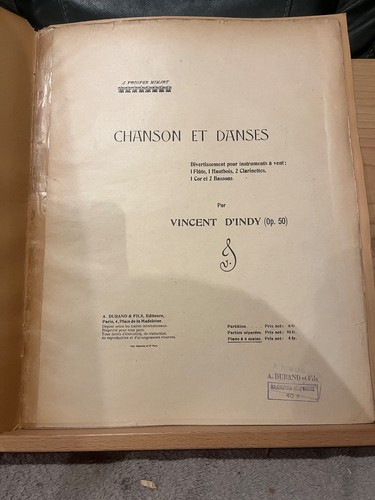 Vincent indy chanson et - d'indy,