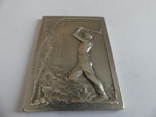 Medaille plaque bronze - medaille,